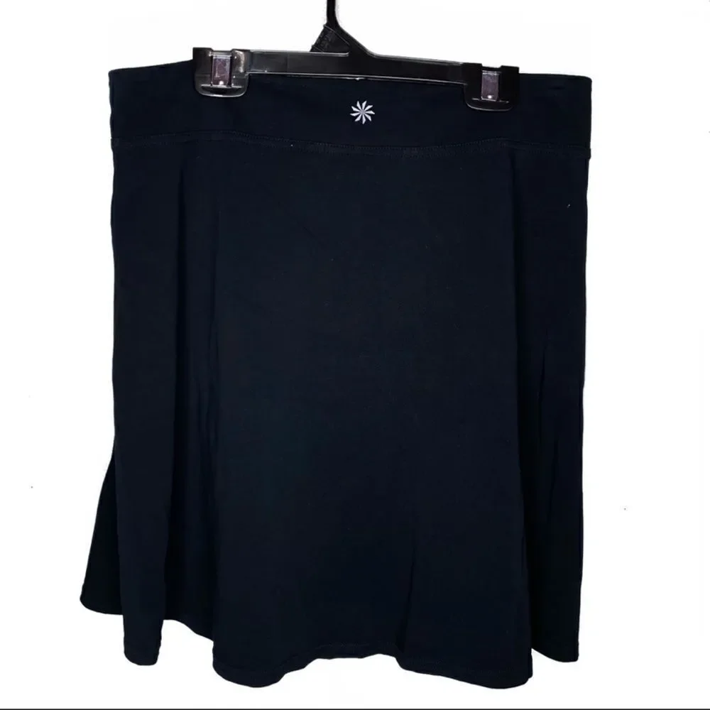 Athleta Black Tennis Skater Flare Mini Skirt S